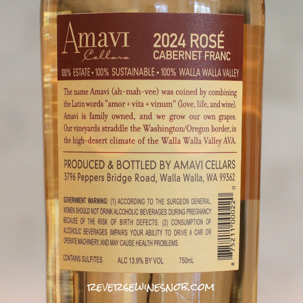 Amavi Cellars 2024 Rosé 6 bottles SUMMER HOLD