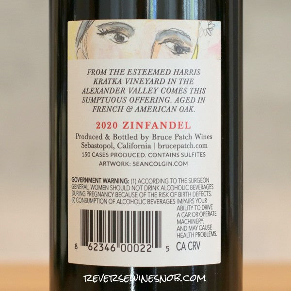 Bruce Patch 2020 Harris Kratka Vineyard Zinfandel 4 Bottles