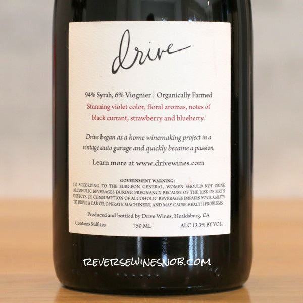 Drive Wines 2021 Syrah, Canihan Vineyard 4 Bottles SUMMER HOLD