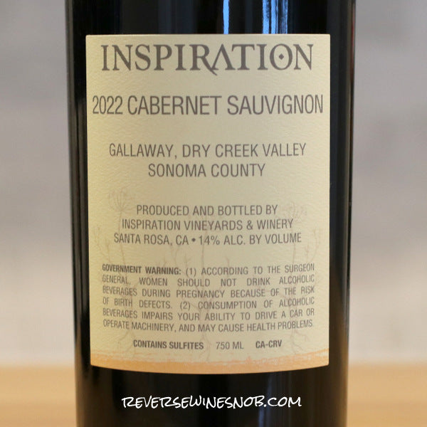 Inspiration 2021 - 2022 DCV Cabernet Sauvignon 4 Bottles