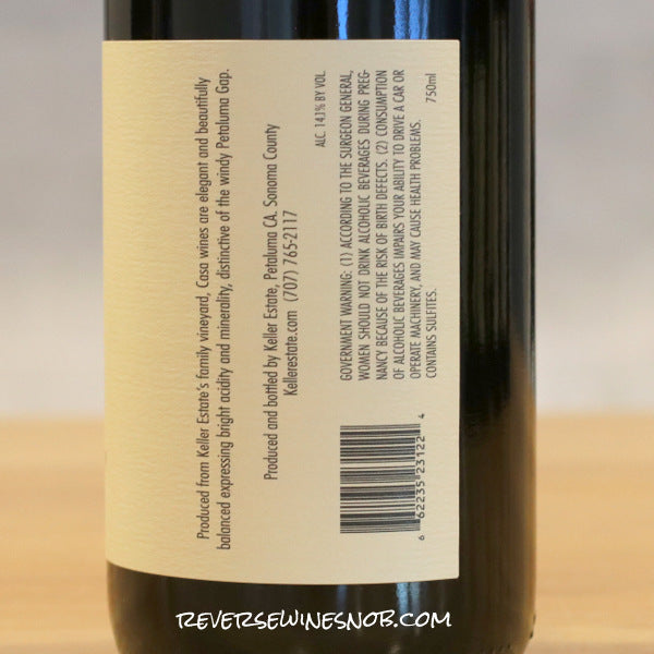 CASA Wines 2021 Pinot Noir by Keller Estate 4 Bottles