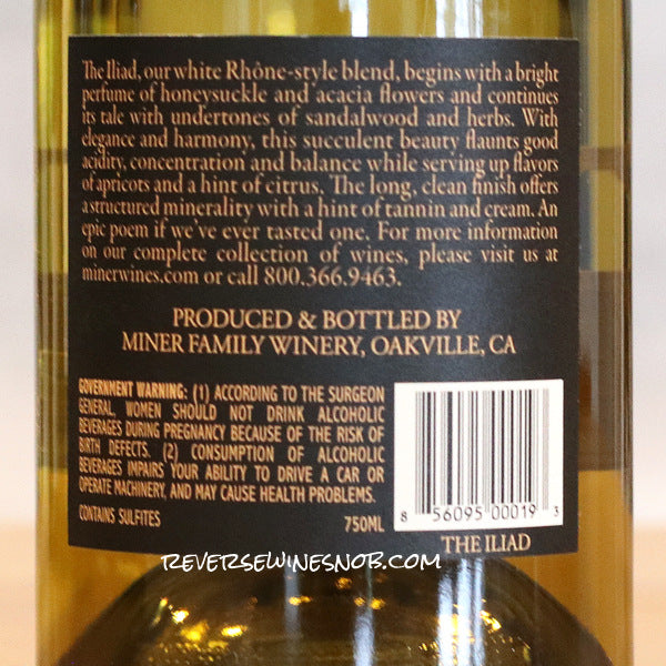 Miner 2021 The Iliad Napa Valley White Wine 4 Bottles SUMMER HOLD
