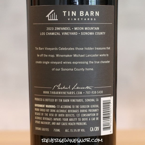 Tin Barn 2023 Los Chamizal Zinfandel 4 Bottles - SUMMER SHIP