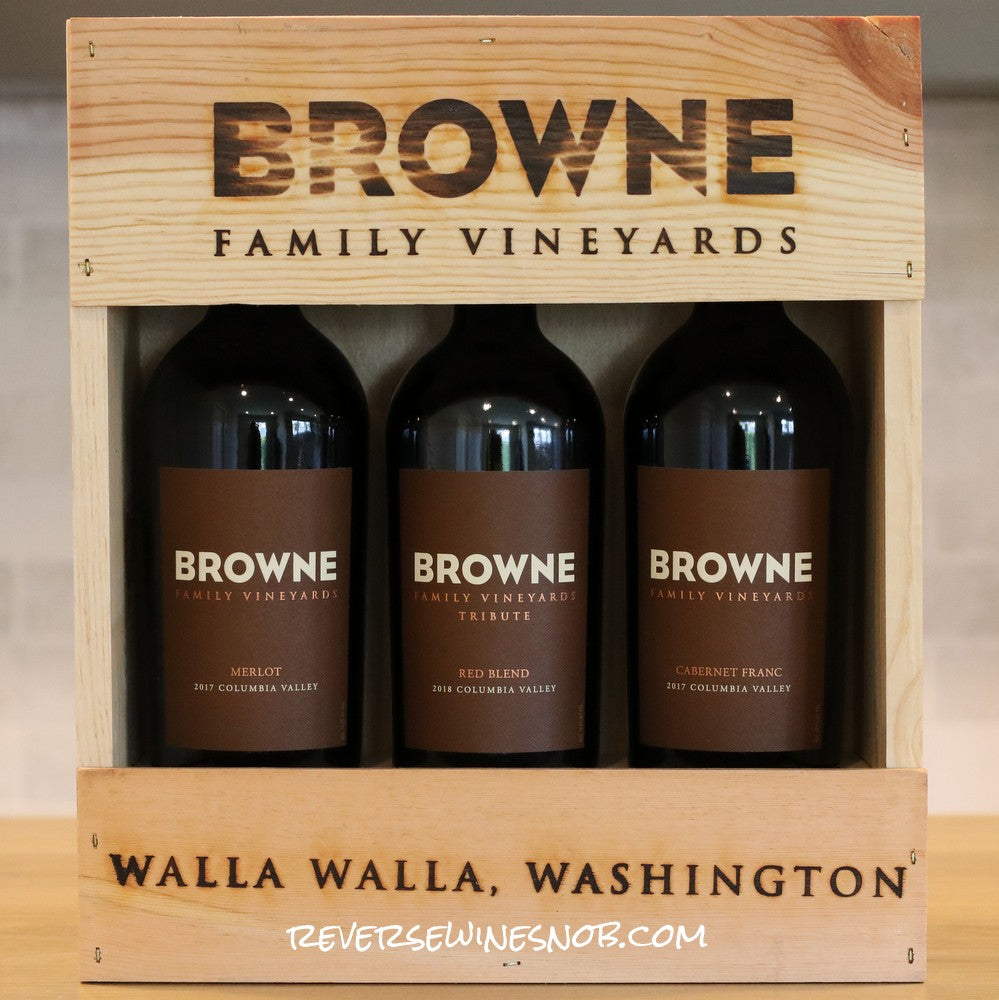 Browne Family Vineyards Mixed Reds Trio in Wood Box