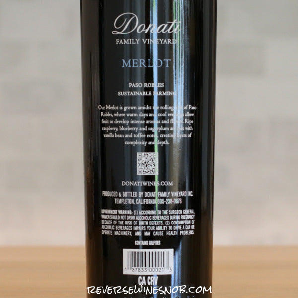 Donati Family Vineyard Merlot 6 Bottles SUMMER SHIP