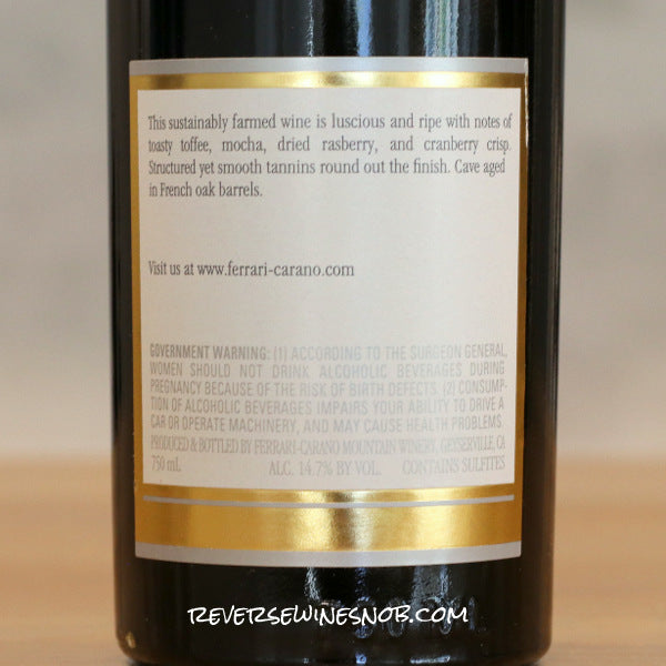 Ferrari-Carano 2021 Alexander Valley Sangiovese 3 Bottles