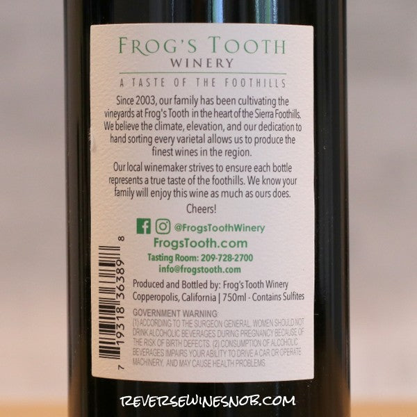 Frog's Tooth 2021-2022 Sierra Foothills Syrah 4 Bottles