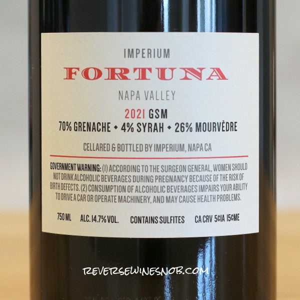 Imperium 2021 Fortuna Napa Valley GSM 3 Bottles