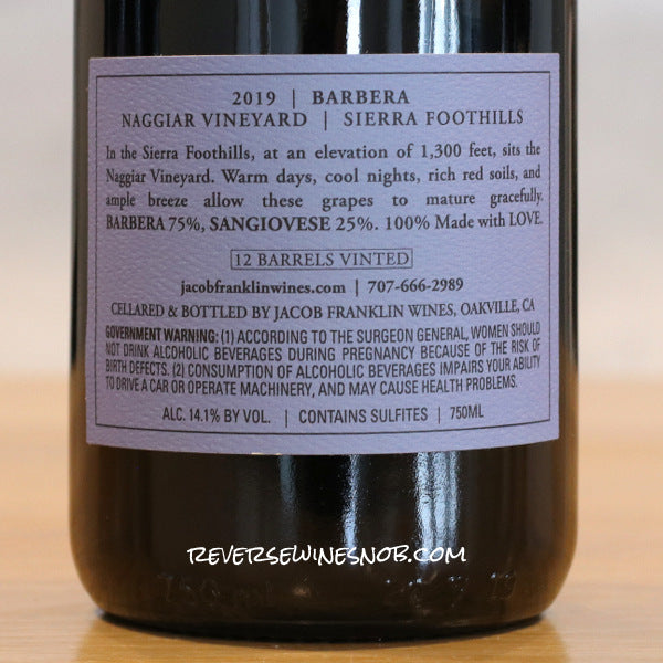 Jacob Franklin Sierra Foothills Italian Reds - 4 Bottles