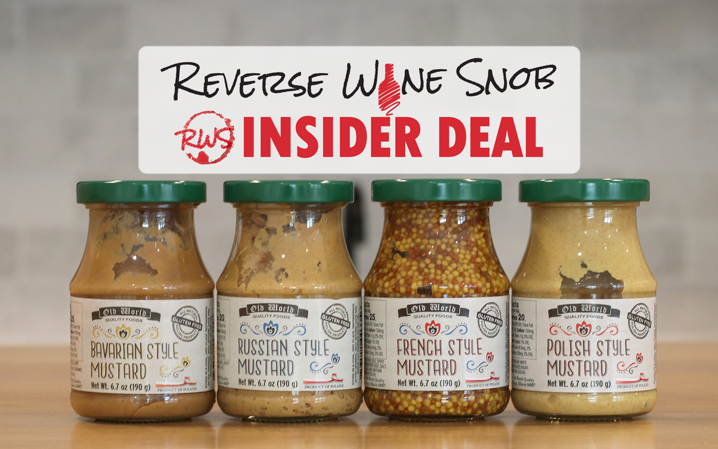 Old World Premium European Style Mustards 4 Pack