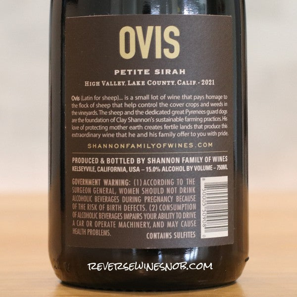 Ovis 2021  Petite Sirah 4 Bottles