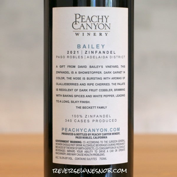 Peachy Canyon Mixed 2021 Zinfandel 3 Bottles - SHIP NOW