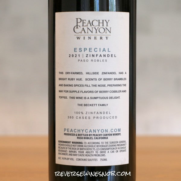 Peachy Canyon Mixed 2021 Zinfandel 3 Bottles - SUMMER HOLD