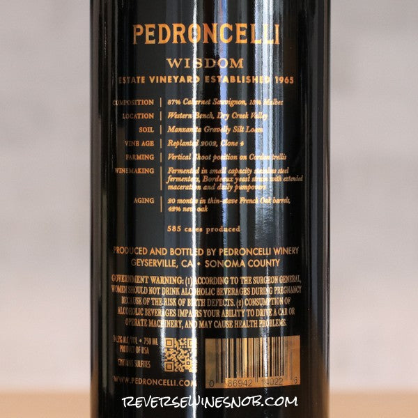 Pedroncelli 2021 Wisdom Cabernet Sauvignon 3 Bottles