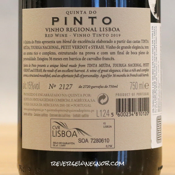 Quinta Do Pinto 2019 Grande Escolha 4 Bottles