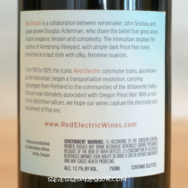 Red Electric Interurban 2019 Pinot Noir 3 Bottles