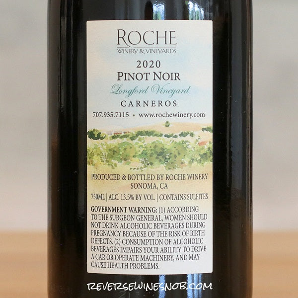 Roche Winery 2020 Reserve Pinot Noir 4 bottles SUMMER SHIP